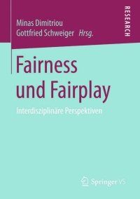 صورة الغلاف: Fairness und Fairplay 9783658086749