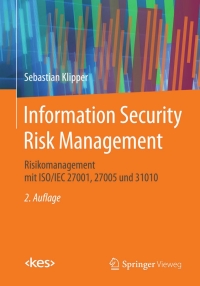 Titelbild: Information Security Risk Management 2nd edition 9783658087739