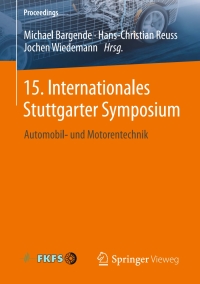 Imagen de portada: 15. Internationales Stuttgarter Symposium 9783658088439