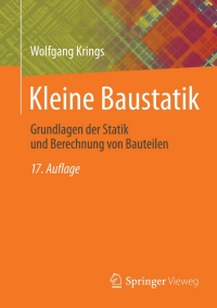 Imagen de portada: Kleine Baustatik 17th edition 9783658089276