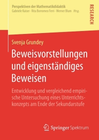 Cover image: Beweisvorstellungen und eigenständiges Beweisen 9783658089368