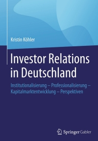 Cover image: Investor Relations in Deutschland 9783658092443