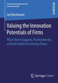 صورة الغلاف: Valuing the Innovation Potentials of Firms 9783658092894