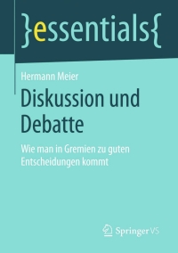 Cover image: Diskussion und Debatte 9783658093136