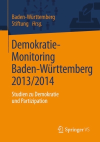 Cover image: Demokratie-Monitoring Baden-Württemberg 2013/2014 1st edition 9783658094195