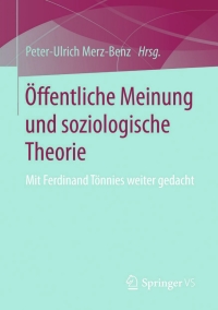 Cover image: Öffentliche Meinung und soziologische Theorie 9783658094461