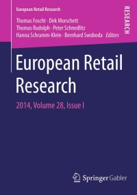 Imagen de portada: European Retail Research 9783658096021