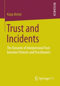 Imagen de portada: Trust and Incidents 9783658096694