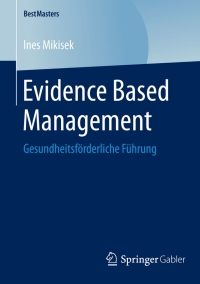 Cover image: Evidence Based Management 9783658097745