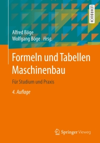 Titelbild: Formeln und Tabellen Maschinenbau 4th edition 9783658098162