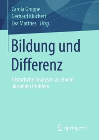 Omslagafbeelding: Bildung und Differenz 9783658100025