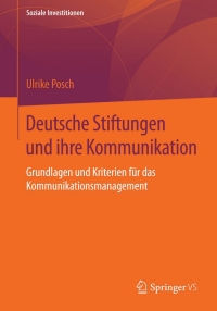 Immagine di copertina: Deutsche Stiftungen und ihre Kommunikation 9783658101015
