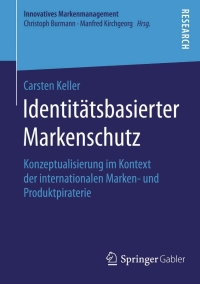 Cover image: Identitätsbasierter Markenschutz 9783658101039