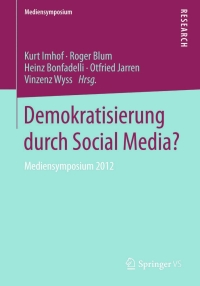 Cover image: Demokratisierung durch Social Media? 9783658101398