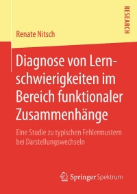 Omslagafbeelding: Diagnose von Lernschwierigkeiten im Bereich funktionaler Zusammenhänge 9783658101565