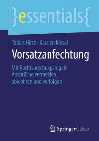 Cover image: Vorsatzanfechtung 9783658101725