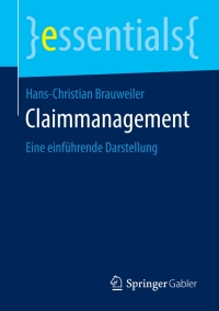 Imagen de portada: Claimmanagement 9783658102241