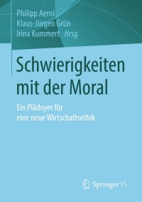 Omslagafbeelding: Schwierigkeiten mit der Moral 9783658102814