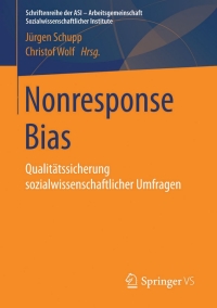 صورة الغلاف: Nonresponse Bias 9783658104580