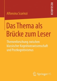 Cover image: Das Thema als Brücke zum Leser 9783658104825