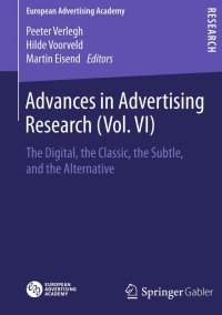 صورة الغلاف: Advances in Advertising Research (Vol. VI) 9783658105570
