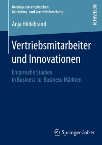 Immagine di copertina: Vertriebsmitarbeiter und Innovationen 9783658106539