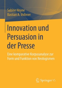 Omslagafbeelding: Innovation und Persuasion in der Presse 9783658108519