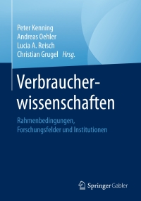 Cover image: Verbraucherwissenschaften 9783658109257