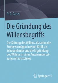 Omslagafbeelding: Die Gründung des Willensbegriffs 9783658110031