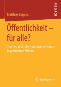 Cover image: Öffentlichkeit – für alle? 9783658112851