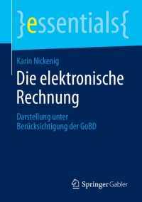 Cover image: Die elektronische Rechnung 9783658113032