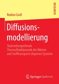 Cover image: Diffusionsmodellierung 9783658113414