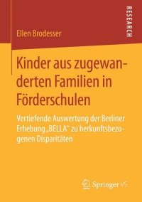 صورة الغلاف: Kinder aus zugewanderten Familien in Förderschulen 9783658113995