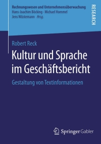 Cover image: Kultur und Sprache im Geschäftsbericht 9783658114114