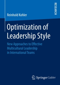 Imagen de portada: Optimization of Leadership Style 9783658114251