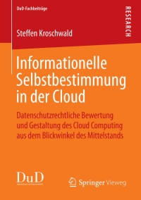 Cover image: Informationelle Selbstbestimmung in der Cloud 9783658114473