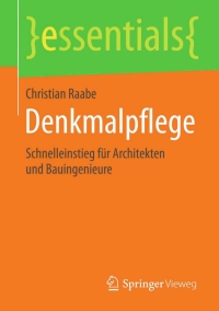 Cover image: Denkmalpflege 9783658115289