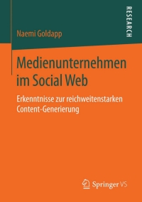 Omslagafbeelding: Medienunternehmen im Social Web 9783658117368