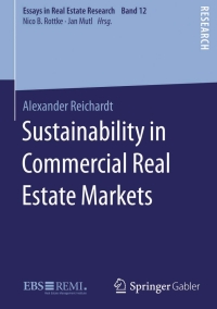 Cover image: Sustainability in Commercial Real Estate Markets 9783658117382