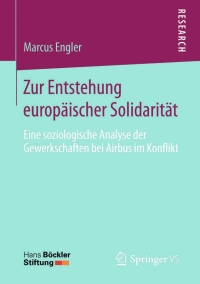Titelbild: Zur Entstehung europäischer Solidarität 9783658118044