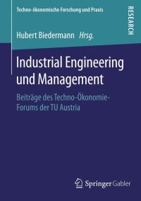 Imagen de portada: Industrial Engineering und Management 9783658120962