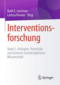 Cover image: Interventionsforschung 9783658121549