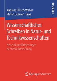 Imagen de portada: Wissenschaftliches Schreiben in Natur- und Technikwissenschaften 9783658122102