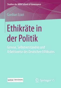 Cover image: Ethikräte in der Politik 9783658122515