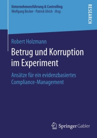 Imagen de portada: Betrug und Korruption im Experiment 9783658122591