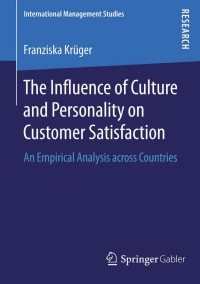 Cover image: The Influence of Culture and Personality on Customer Satisfaction 9783658125561