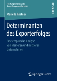 Immagine di copertina: Determinanten des Exporterfolges 9783658126230