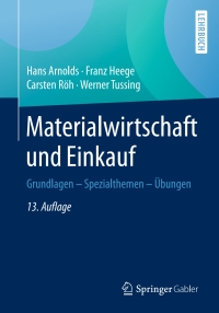 Imagen de portada: Materialwirtschaft und Einkauf 13th edition 9783658126278