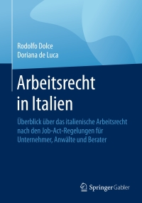 Cover image: Arbeitsrecht in Italien 9783658126315