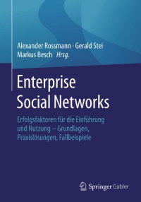 Cover image: Enterprise Social Networks 9783658126513